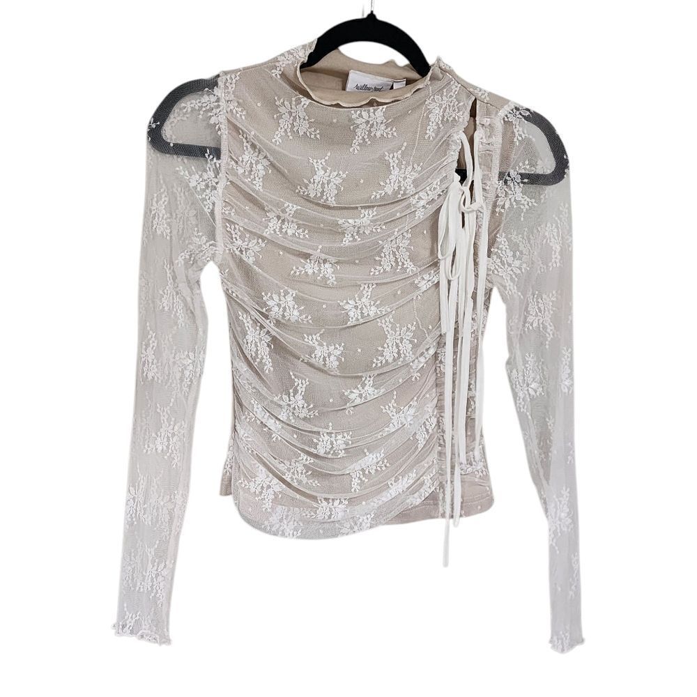 Willow Root Womens Lace Top S Y2K High Neck Western Cowgirl Festival Fairy